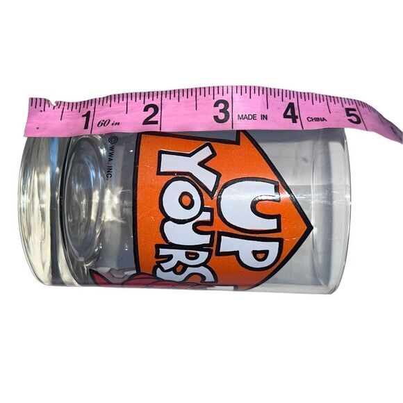 Vintage One Glass Up Yours Print Shot Glass Vodka - Picture 11 of 11